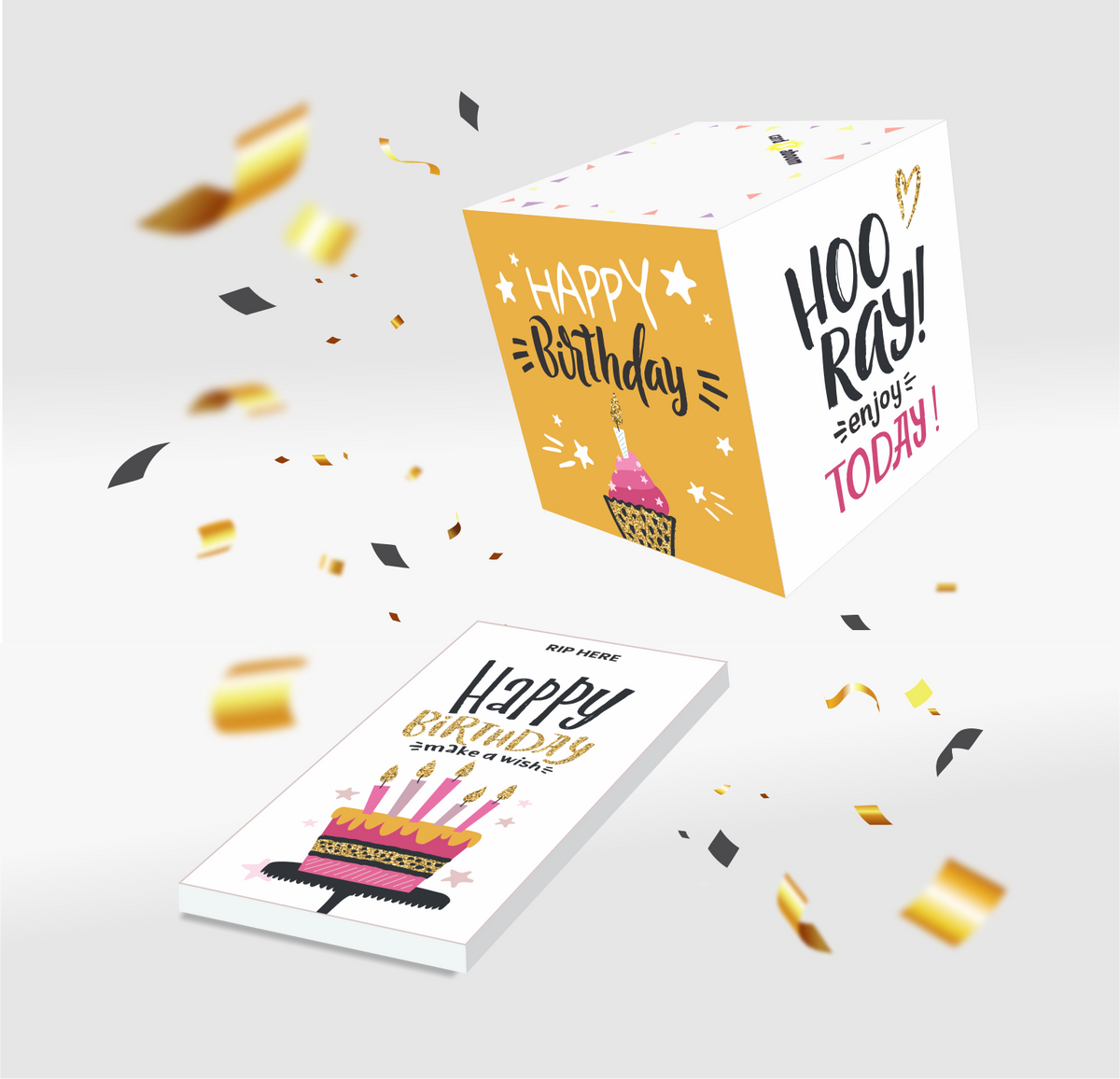 Pop Up Birthday Card With Confetti, Happy Birthday Surprise Gift